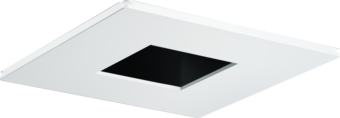 Square Pinhole, flangeless, white