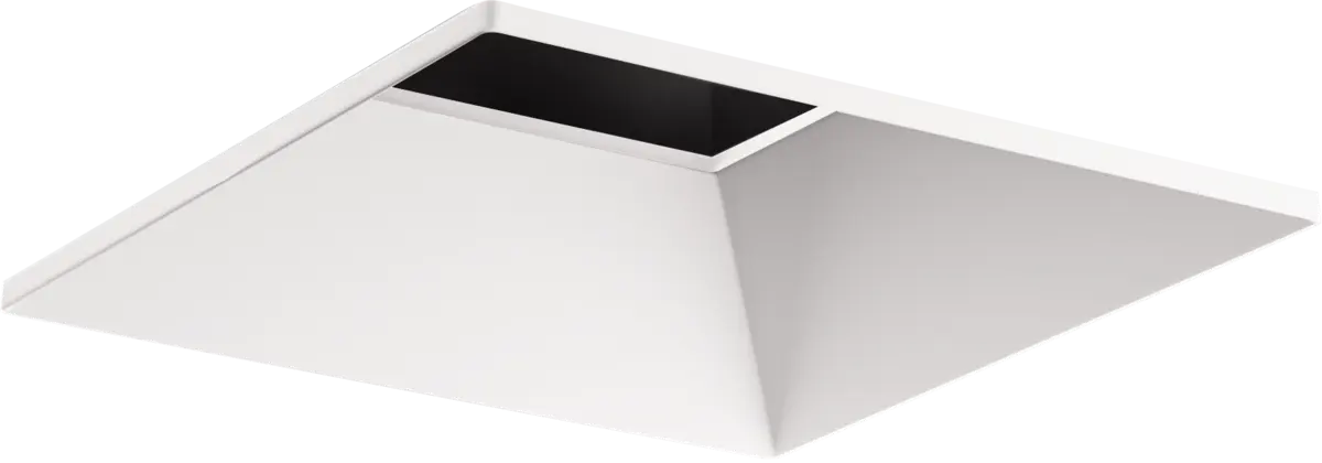 Square Bevel, flangeless, white