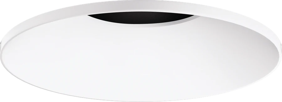 Round Bevel, flangeless, white