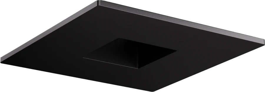 Square Pinhole, flanged, black